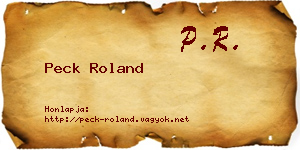 Peck Roland névjegykártya