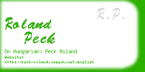 roland peck business card